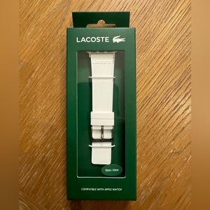 NEW Lacoste Watch Band Petite Pique White Apple Compatible 38/40/41mm